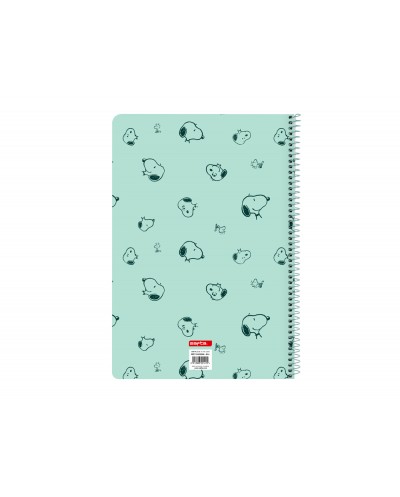 Cuaderno espiral safta tapa extradura folio 80 hojas cuadro 4 mm 60 gr snoopy groovy