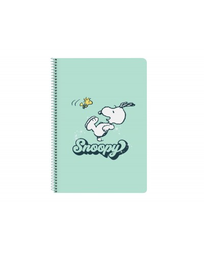 Cuaderno espiral safta tapa extradura folio 80 hojas cuadro 4 mm 60 gr snoopy groovy