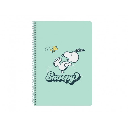 Cuaderno espiral safta tapa extradura folio 80 hojas cuadro 4 mm 60 gr snoopy groovy