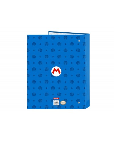 Carpeta safta carton folio 4 anillas mixtas super mario play 40x265x330 mm