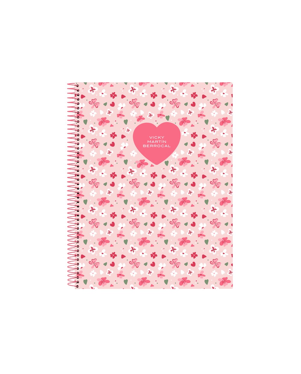 Cuaderno espiral safta microperforado din a4 tapa forrada 120 hojas cuadro 5 mm 60 gr vicky martin berrocal