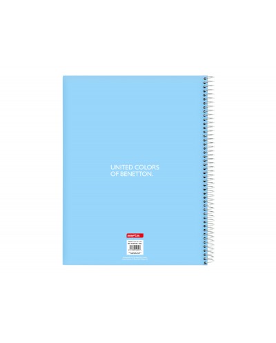 Cuaderno espiral safta microperforado din a4 tapa forrada 120 hojas cuadro 5 mm 60 gr benetton spring