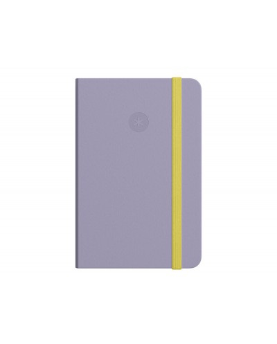 Cuaderno con gomilla antartik notes tapa dura a4 hojas rayas morado y amarillo 100 hojas 80 gr fsc