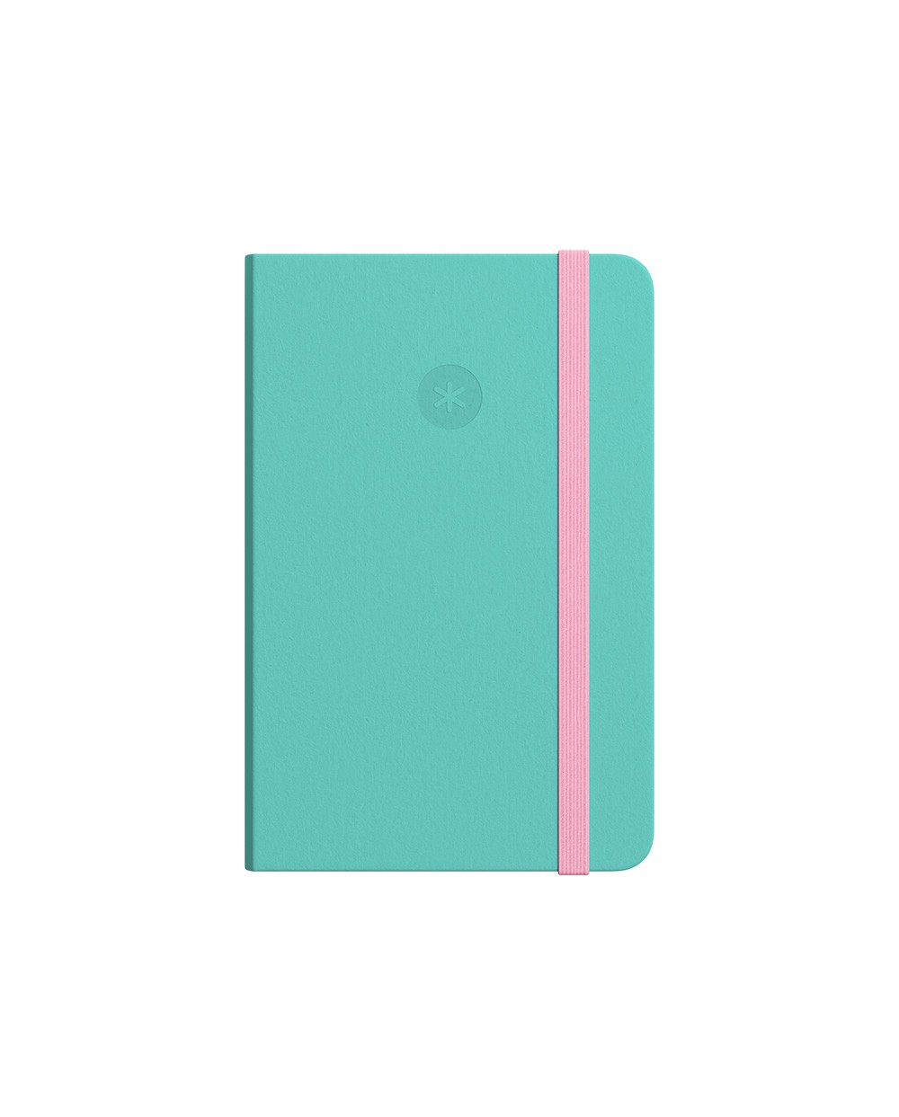 Cuaderno con gomilla antartik notes tapa dura a4 hojas cuadricula rosa y turquesa 100 hojas 80 gr fsc