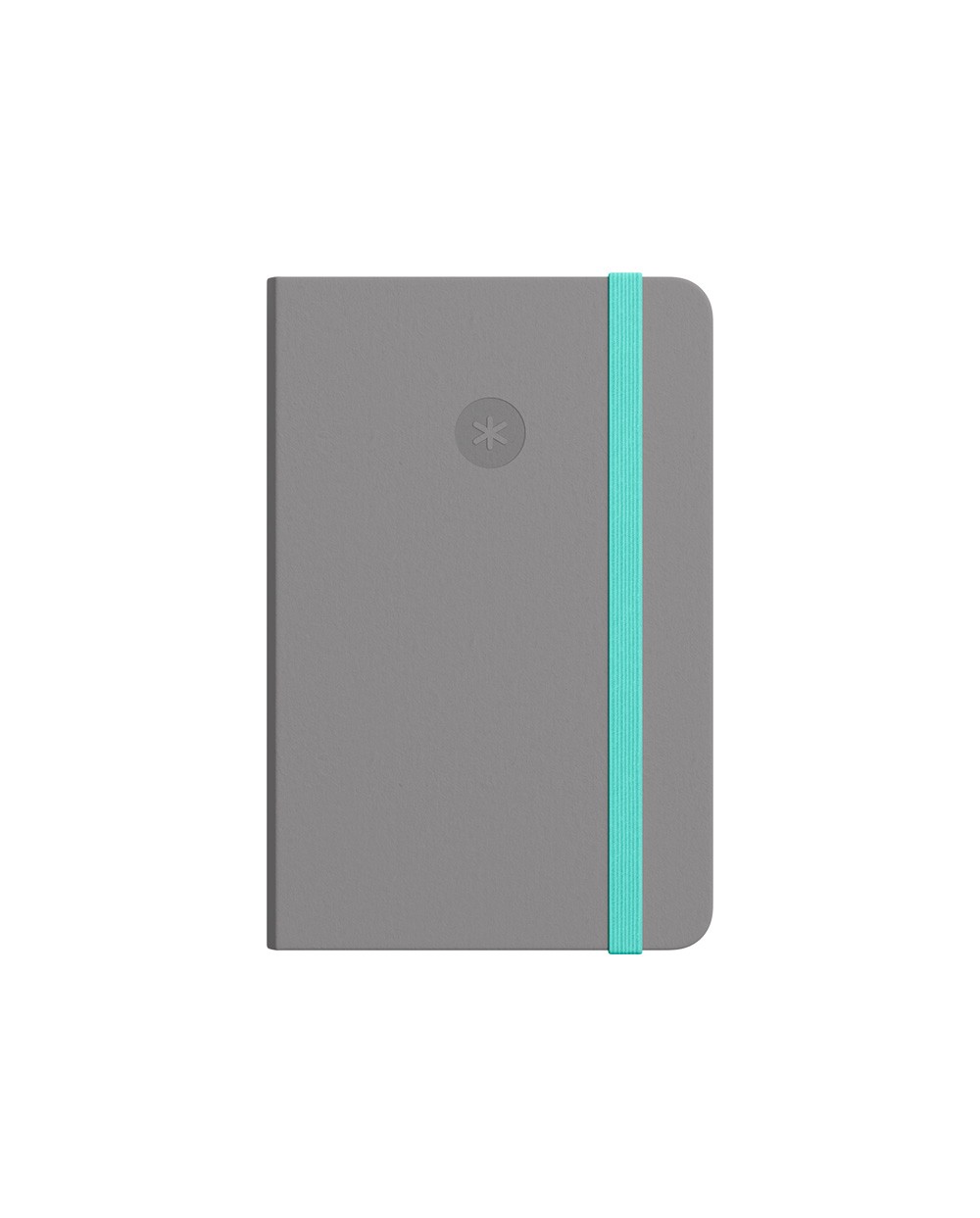 Cuaderno con gomilla antartik notes tapa dura a4 hojas cuadricula gris y turquesa 100 hojas 80 gr fsc