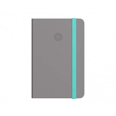 Cuaderno con gomilla antartik notes tapa dura a4 hojas cuadricula gris y turquesa 100 hojas 80 gr fsc