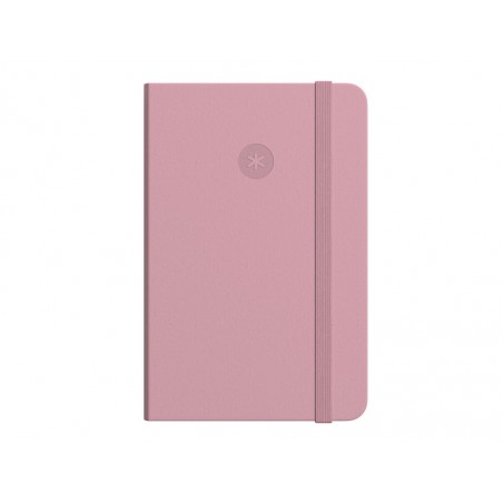 Cuaderno con gomilla antartik notes tapa dura a4 hojas cuadricula rosa pastel 100 hojas 80 gr fsc