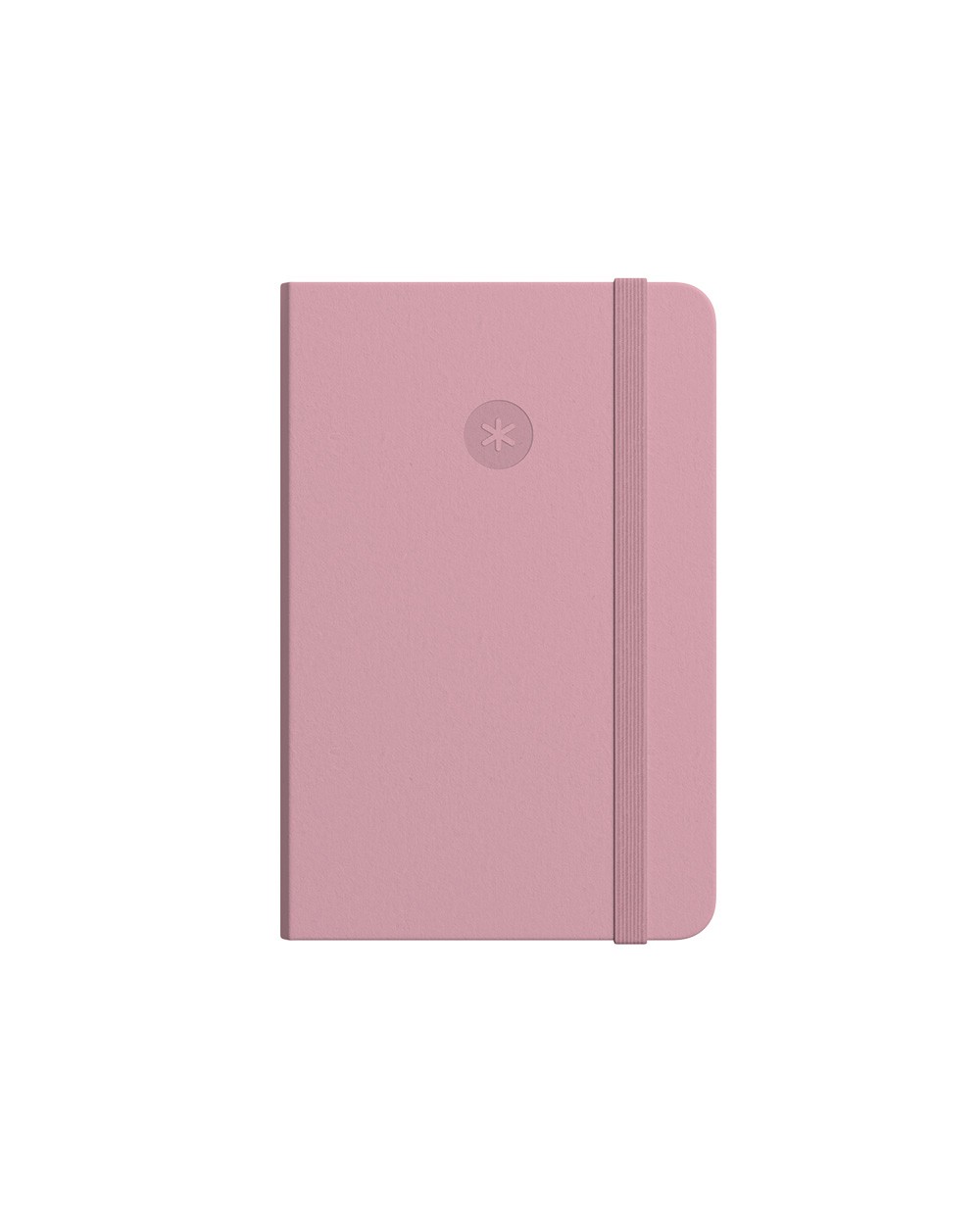 Cuaderno con gomilla antartik notes tapa dura a4 hojas lisas rosa pastel 100 hojas 80 gr fsc