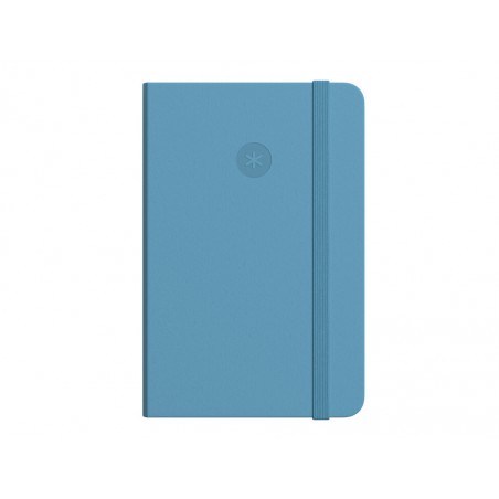 Cuaderno con gomilla antartik notes tapa dura a4 hojas rayas azul claro 100 hojas 80 gr fsc