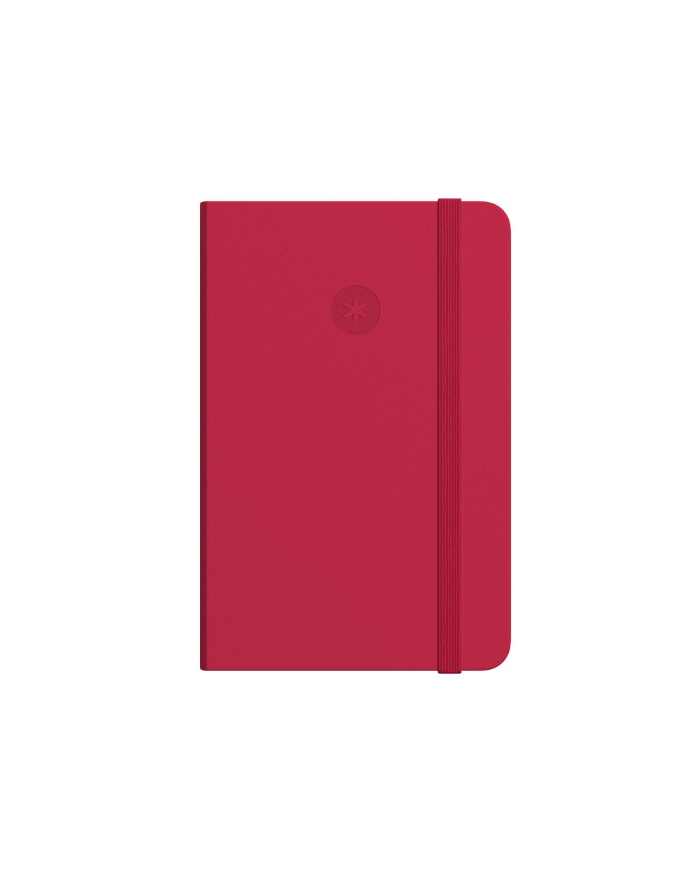 Cuaderno con gomilla antartik notes tapa dura a4 hojas cuadricula rojo 100 hojas 80 gr fsc