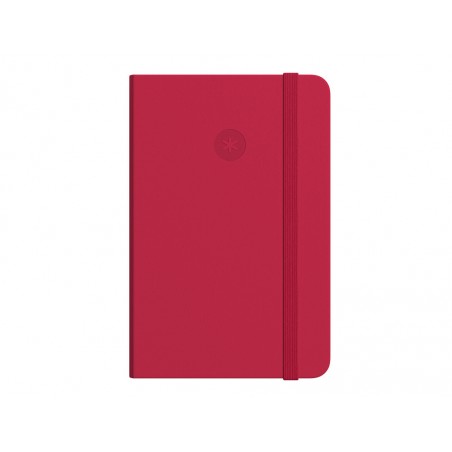 Cuaderno con gomilla antartik notes tapa dura a4 hojas cuadricula rojo 100 hojas 80 gr fsc