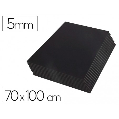 Carton pluma liderpapel negro doble cara 70x100cm espesor 5 mm