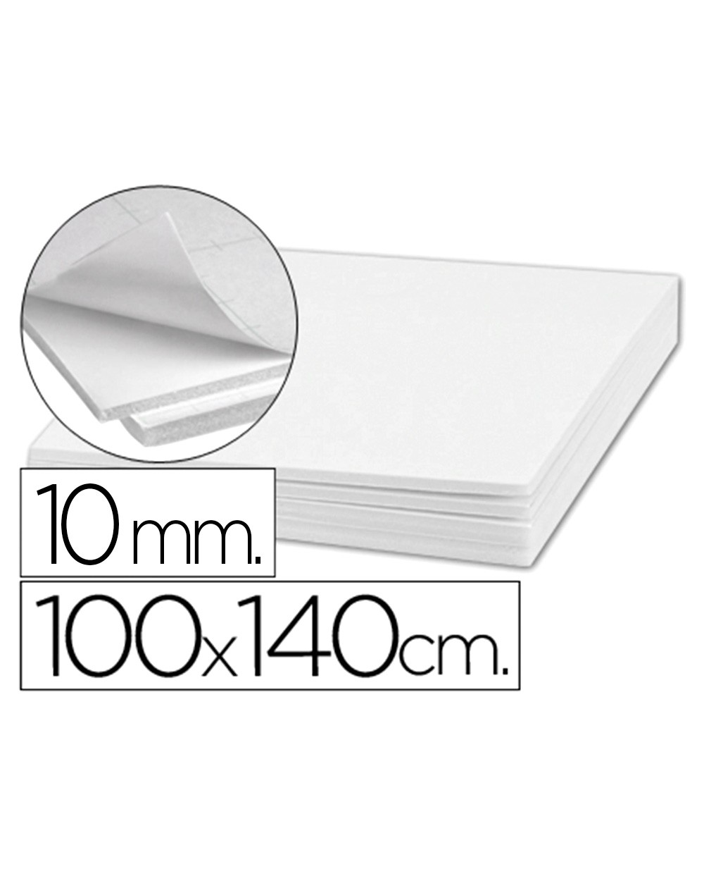 Carton pluma liderpapel blanco doble cara 100x140cm espesor 10 mm