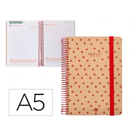 Agenda escolar liderpapel ano 24 25 escolar classic smile dia pagina a5 tetra