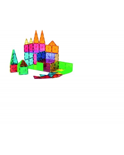 Juego de construccion amaya magtiles 104 piezas 3d formas y colores surtidos