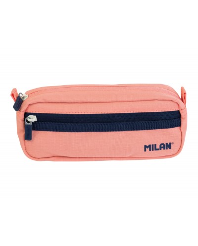 Bolso escolar portatodo milan serie 1918 2 cremalleras color rosa 210x85x61 mm