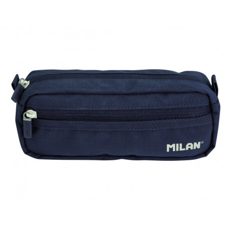 Bolso escolar portatodo milan serie 1918 2 cremalleras color azul marino 210x85x61 mm