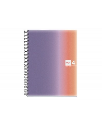 Cuaderno espiral miquelrius din a4 120 hojas 70 gr cuadro 5 mm tapa polipropileno aurora provence