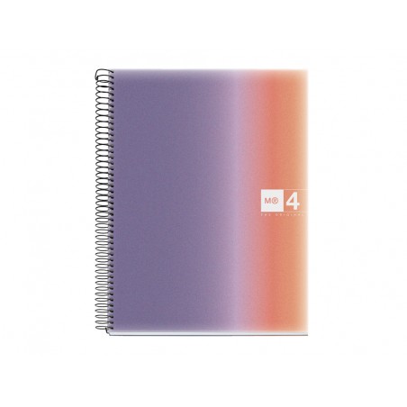 Cuaderno espiral miquelrius din a4 120 hojas 70 gr cuadro 5 mm tapa polipropileno aurora provence