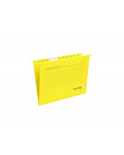 Carpeta colgante tarifold atlanta euroflex din a4 cartulina 100reciclada fsc color amarillo caja de 25