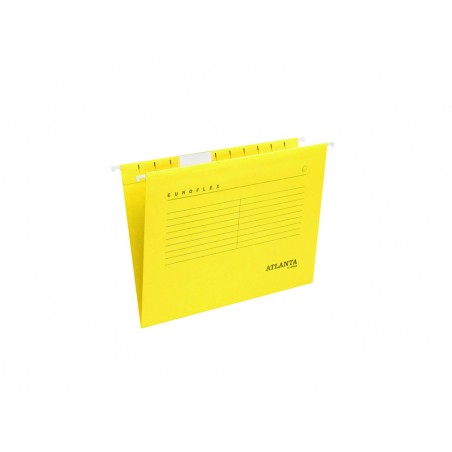 Carpeta colgante tarifold atlanta euroflex din a4 cartulina 100reciclada fsc color amarillo caja de 25