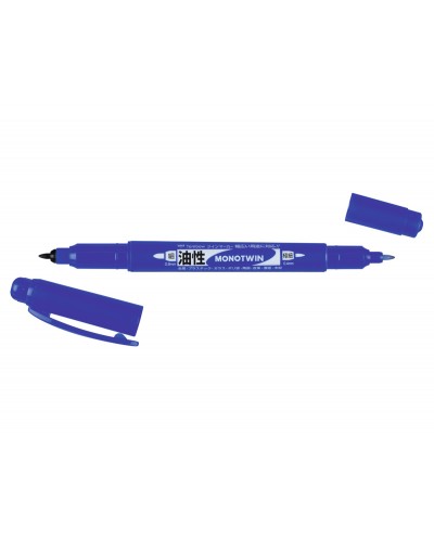 Rotulador tombow mono twin permanente doble punta fina y gruesa color azul