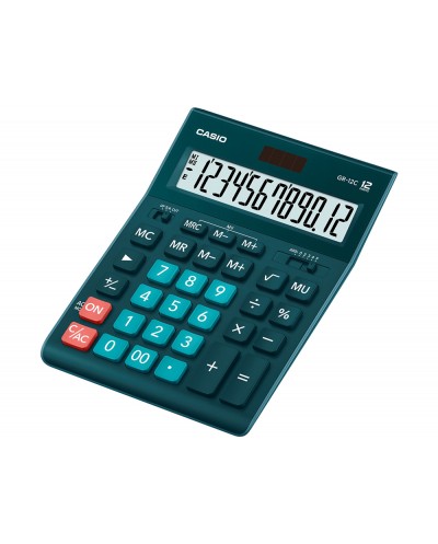 Calculadora casio gr 12c dg w sobremesa 12 digitos color verde oscuro