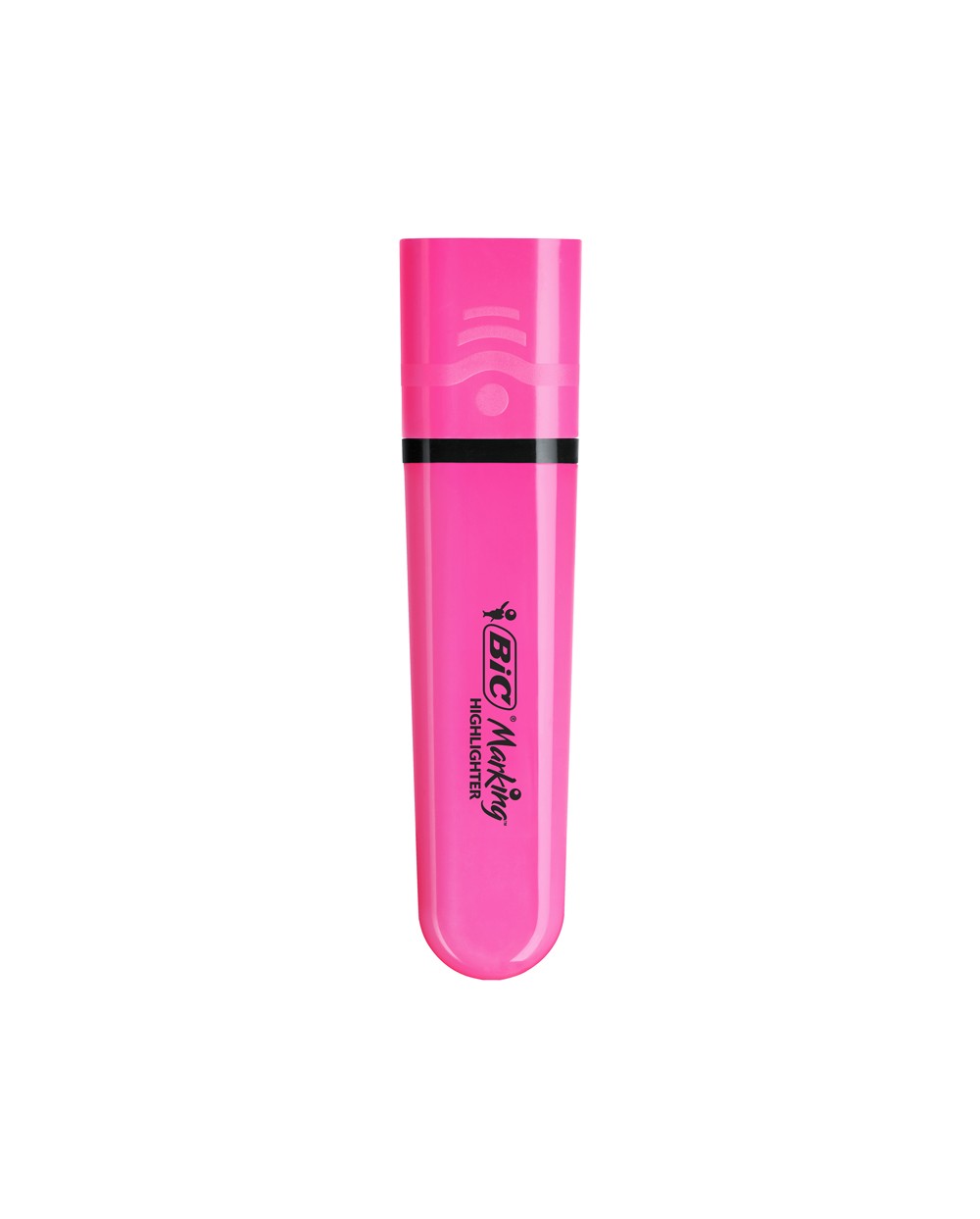 Rotulador bic flat fluorescente rosa neon caja de 12 unidades