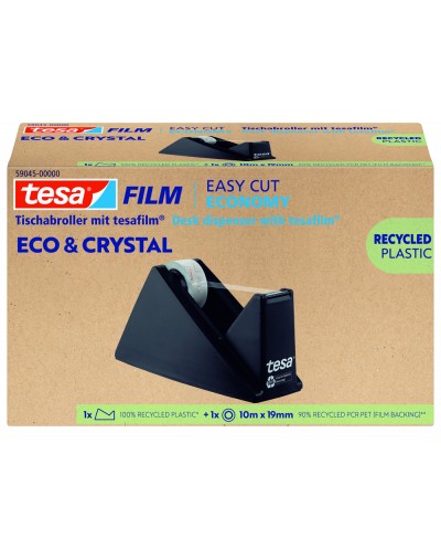 Portarrollo sobremesa tesa ecocristal plastico reciclado 100 color negro