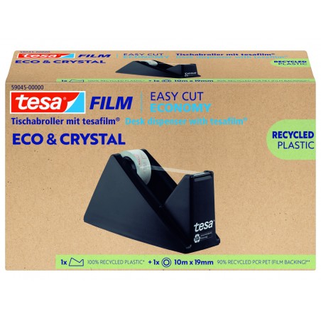 Portarrollo sobremesa tesa ecocristal plastico reciclado 100 color negro