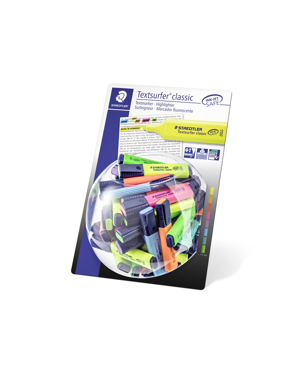 Rotulador staedtler textsurfer classic 364 fluorescente neon expositor de 100 unidades colores