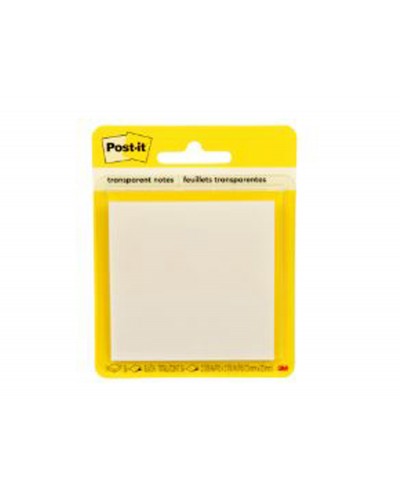 Bloc de notas adhesivas quita y pon post it 600 transparente 73x73 mm con 36 hojas