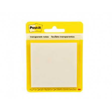 Bloc de notas adhesivas quita y pon post it 600 transparente 73x73 mm con 36 hojas