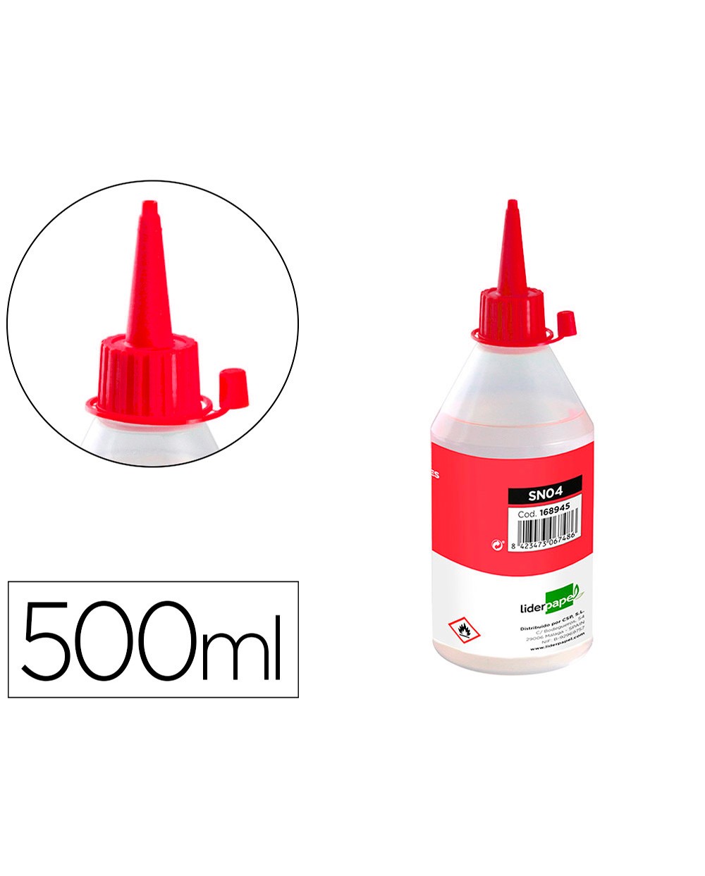 Silicona liquida liderpapel para manualidades bote de 500 ml