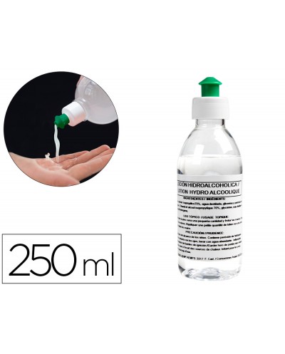 Gel hidroalcoholico higienizante para manos limpiay desinfecta sin necesidad de aclarado bote de 250 ml