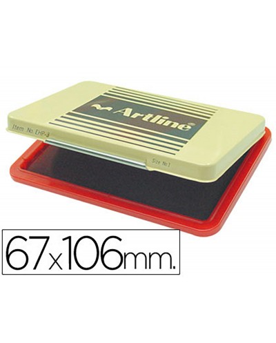 Tampon artline ehp 3 rojo base de plastico 67x106 mm