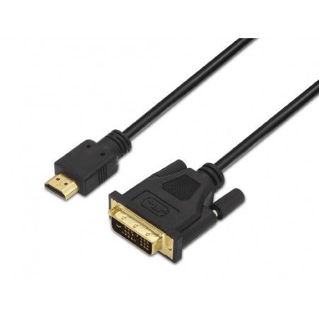 Cable aisens dvi a hdmi dvi181 m hdmi a m full hd color negro longitud 18 m