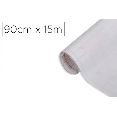 Rollo adhesivo d c fix transparente ancho 90 cm largo 15 mt