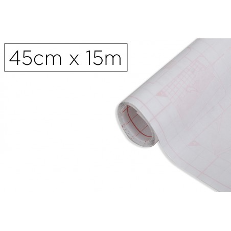 Rollo adhesivo d c fix transparente ancho 45 cm largo 15 mt