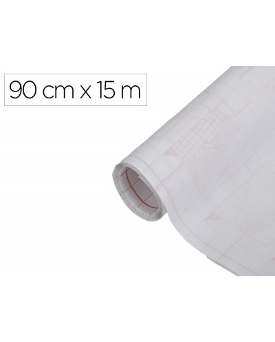 Rollo adhesivo d c fix blanco mate ancho 90 cm largo 15 mt