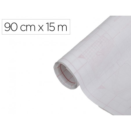 Rollo adhesivo d c fix blanco mate ancho 90 cm largo 15 mt