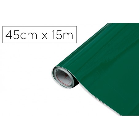 Rollo adhesivo d c fix verde esmeralda ancho 45 cm largo 15 mt