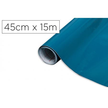 Rollo adhesivo d c fix azul petroleo ancho 45 cm largo 15 mt