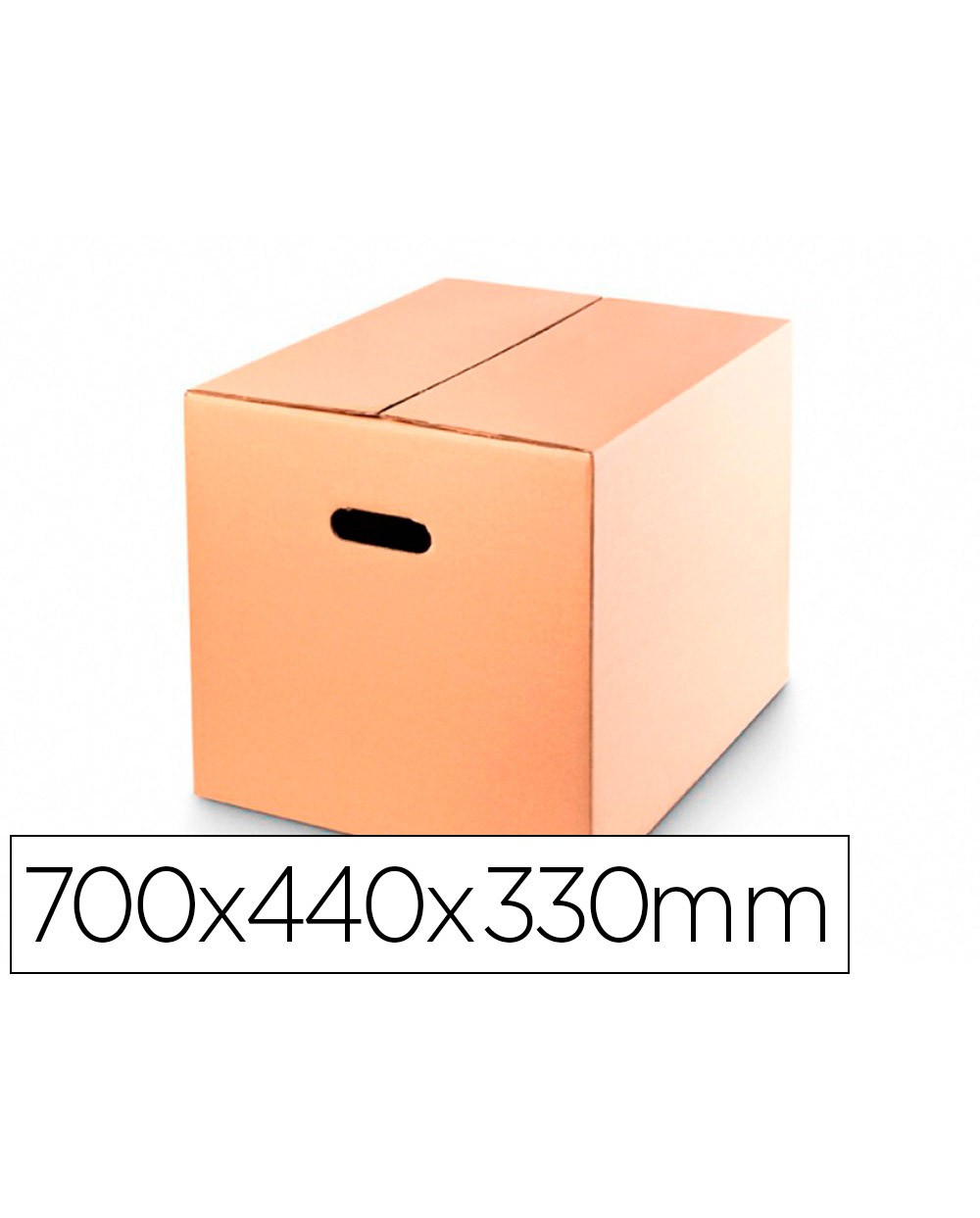 Caja para embalar q connect americana ultrarresistente conasas carton canal doble 7 mm color kraft 700x440x330 mm