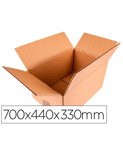 Caja para embalar q connect americana ultrarresistente carton reciclado canal doble 7mm color kraft 700x440x330 mm