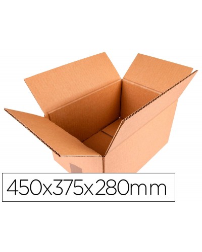 Caja para embalar q connect americana ultrarresistente carton reciclado canal doble 7mm color kraft 450x375x280 mm