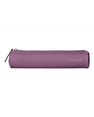 Estuche portatodo liderpapel slim cilindrico 220x45mm morado empolvado