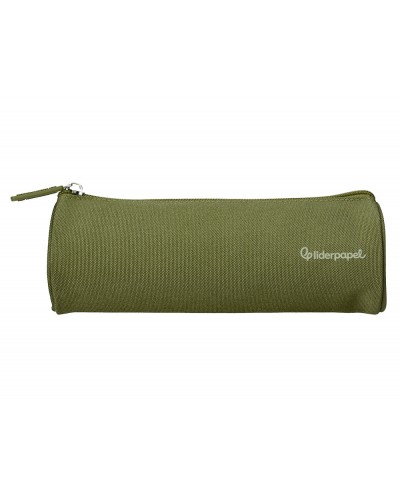 Estuche portatodo liderpapel classic cilindrico ancho 210x70mm verde militar