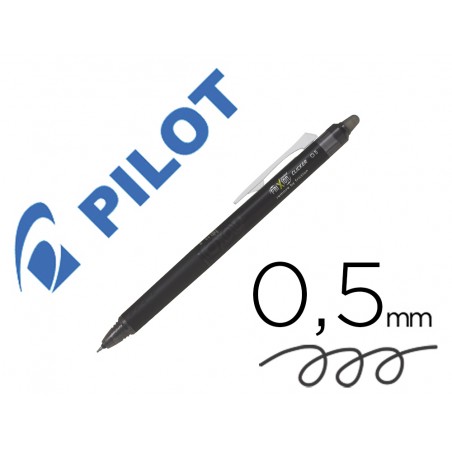 Boligrafo pilot frixion point clicker borrable 05 mm negro