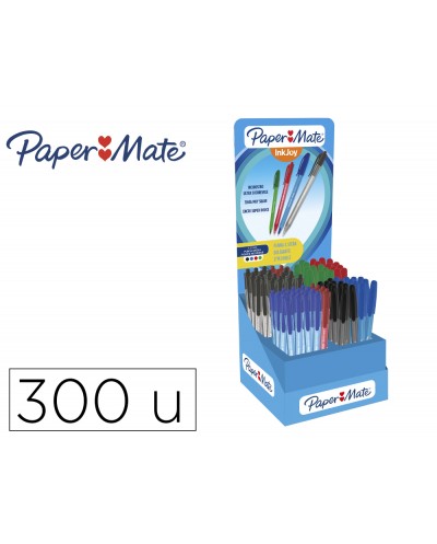 Boligrafo paper mate inkjoy 100 cap rt expositor de 300 unidades colores surtidos